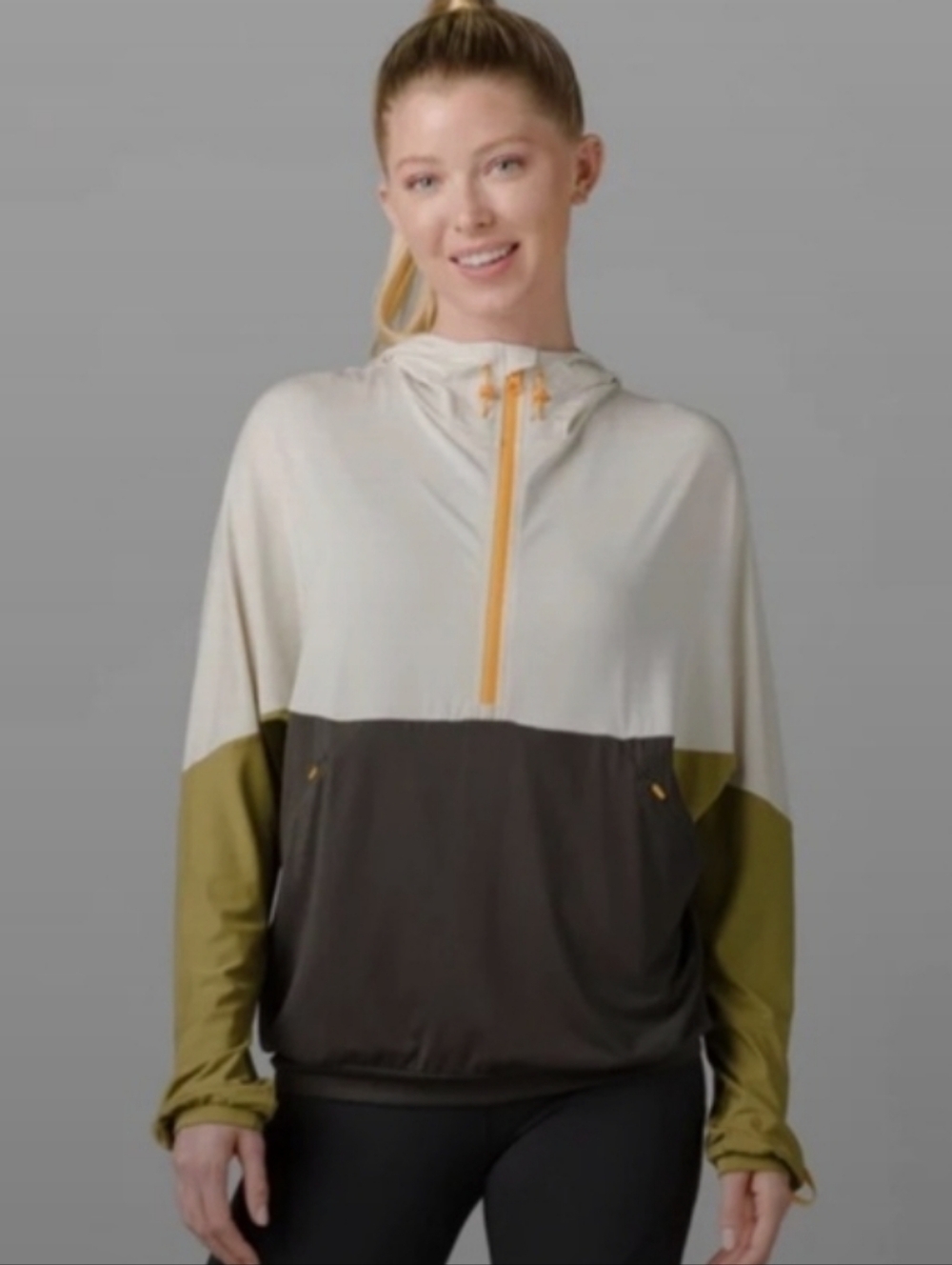Prana X Sorel Size XS Wandering Soul Colorblock Hooded Pullover Anorak Jacket